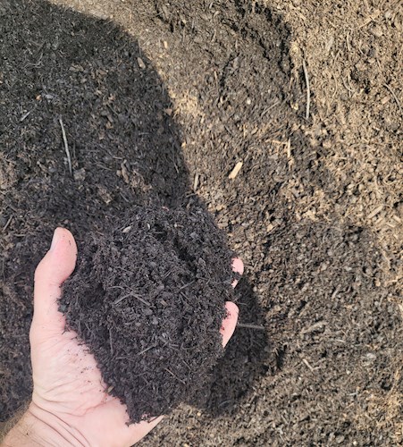 Finished compost from Purple Cow Organics